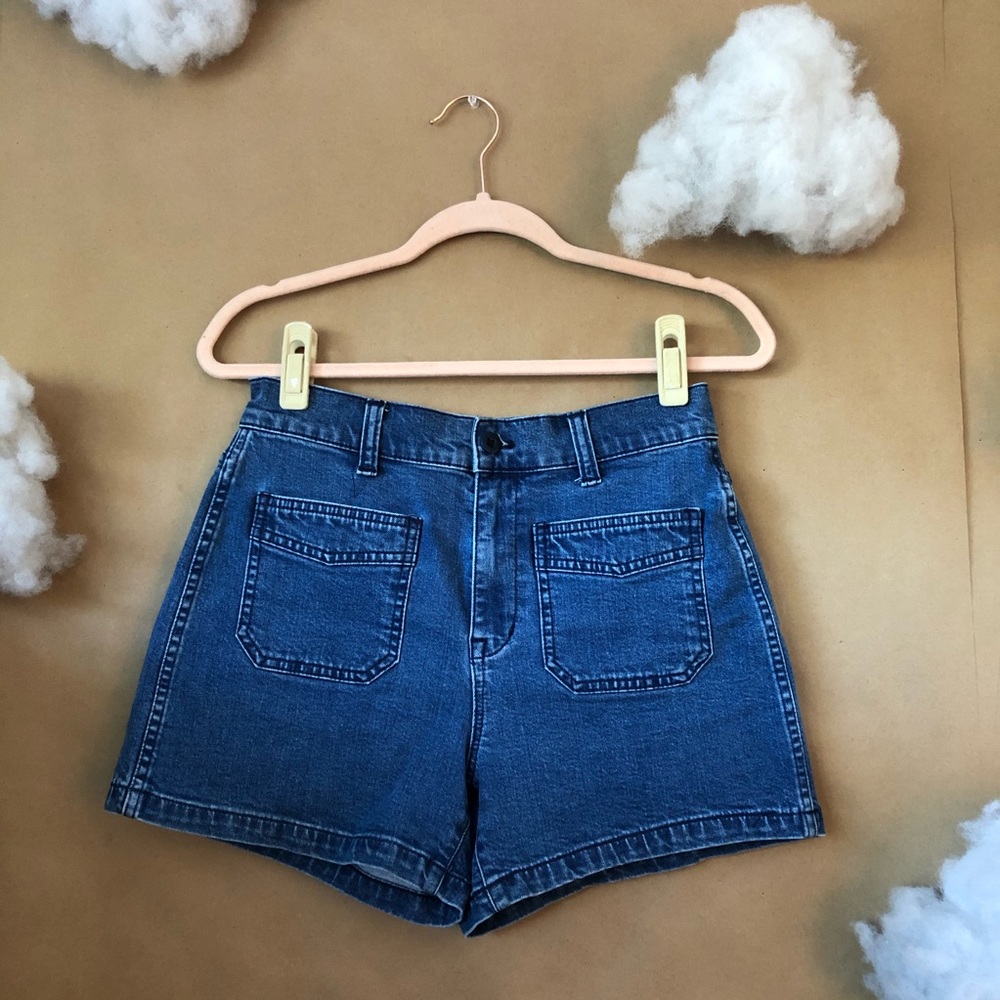 ✨ Madewell High-Rise Denim Shorts Patch Pocket ✨